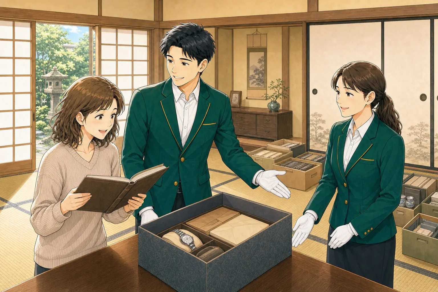 作業して完了するの場面